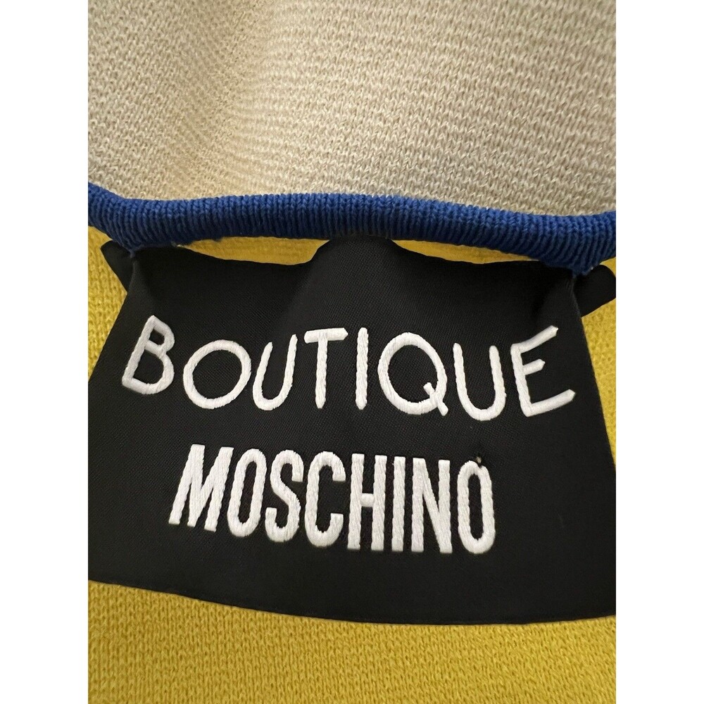 Moschino Boutique Yellow Striped Knit Dress Made in Italy Color block - Picture 6 of 9